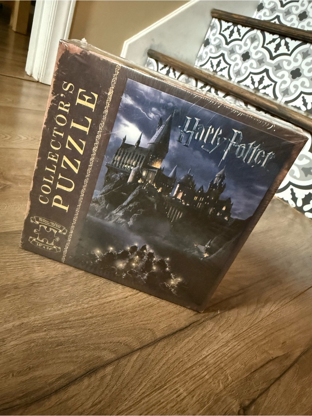 Harry Potter Collector's Puzzle - Hogwarts Night Scene, Black & Blue